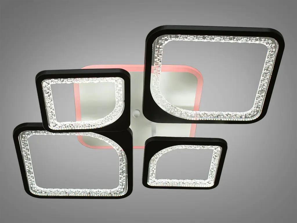 Світлодіодна люстра до 18 кв. колір чорний Diasha MX2559/2+2BK LED 3color dimmer - фото 3