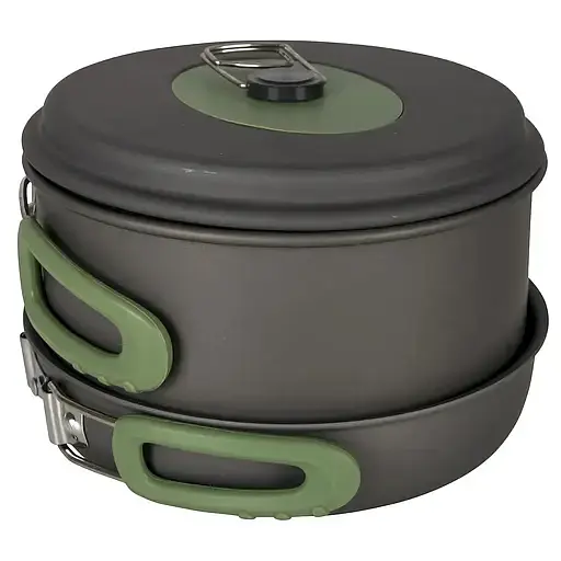 Набір посуду Bo-Camp Explorer 3 Pieces Hard Anodized сірий/зелений (DAS302732) - фото 2