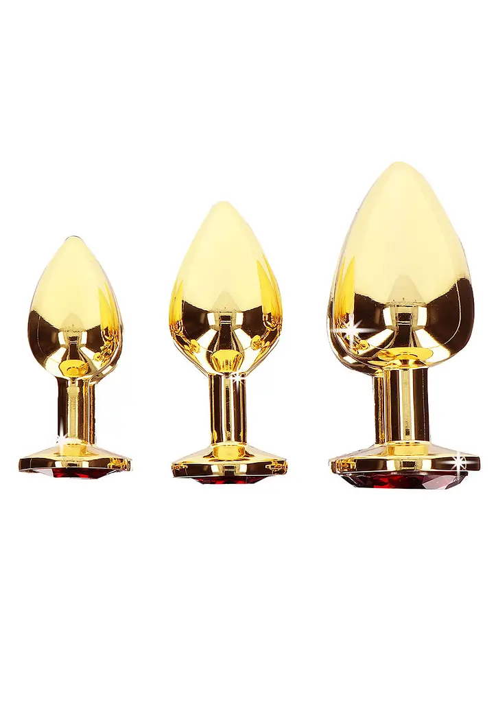 Анальна пробка Taboom Butt Plug With Diamond Jewel S, 7 см (червоний) - фото 6