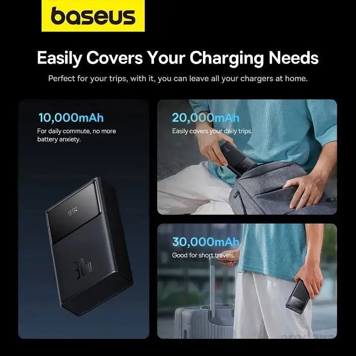 Павербанк Baseus Star-Lord Digital Display 30000 mAh 30W Black (P10022905113-00) - фото 9
