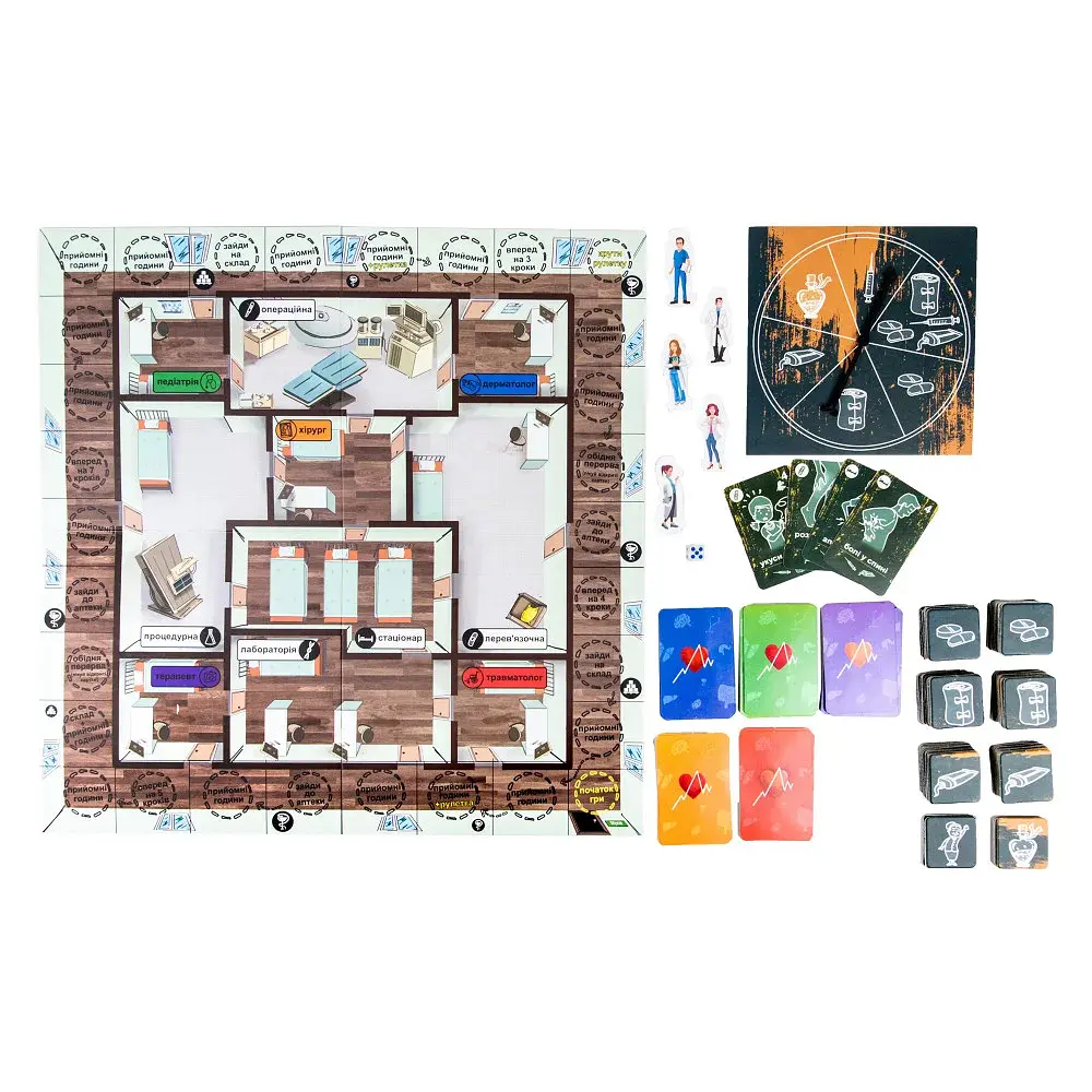 Настольная игра Strateg Doctoring - соревнования врачей, укр. язык (30916) - фото 2