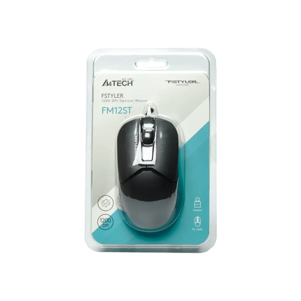 Мишка A4Tech FM12ST USB Black (4711421990271) - фото 2