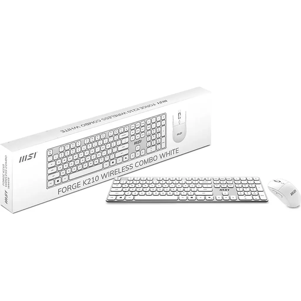 Комплект (клавіатура + миша) MSI Forge K210 Combo White UA [166436] - фото 6