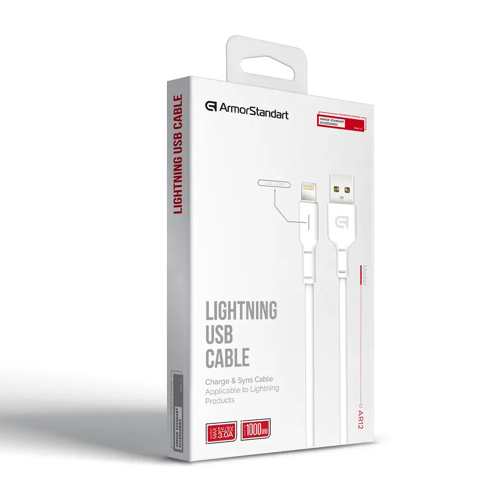 Кабель ArmorStandart AR12 Lightning 3A 1m White (ARM59531) - фото 6