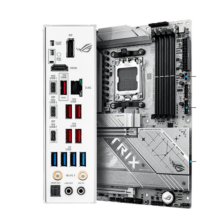 Материнcька плата Asus X870-A ROG Strix Gaming Wi-Fi Socket AM5 (ROG STRIX X870-A GAMING WIFI) Б/В - фото 3
