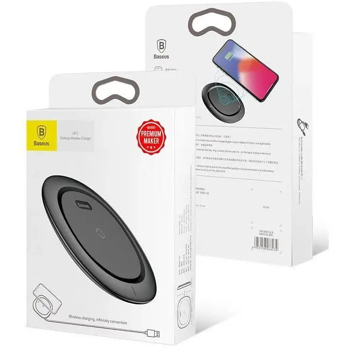 Бездротовий зарядний пристрій Baseus Wireless Charger UFO Desktop WXFD-01 Black (1057714284) - фото 6
