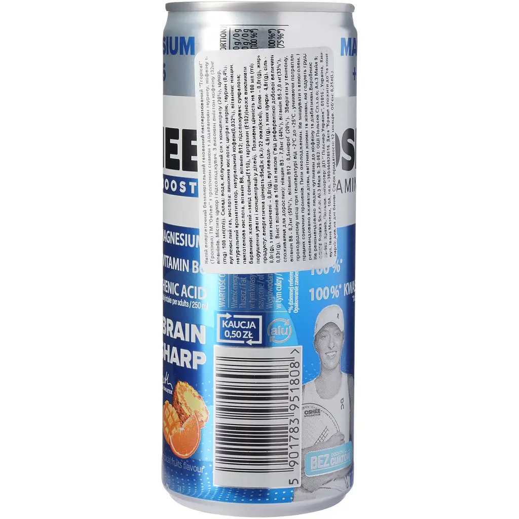 Напій Oshee Vitamin Energy Magnez Tropical Fruits 0.25 л - фото 4