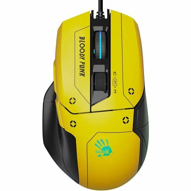 Миша A4Tech Bloody W70 Max (Punk Yellow) [68610] - фото 3