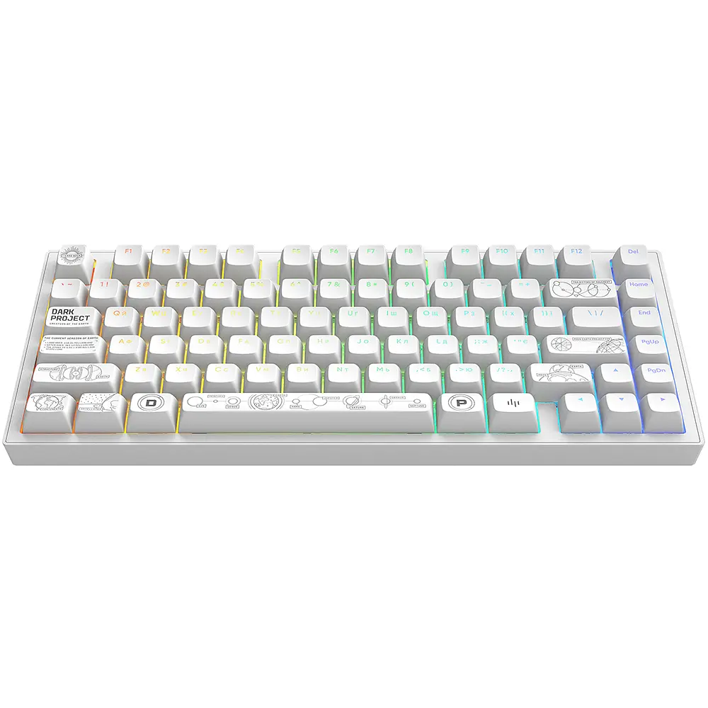Игровая клавитура безпроводная DARK PROJECT ALU81 Terra Nova ENG/UA (DPKB_NOVA_81_ANSI_WHITE_UA)