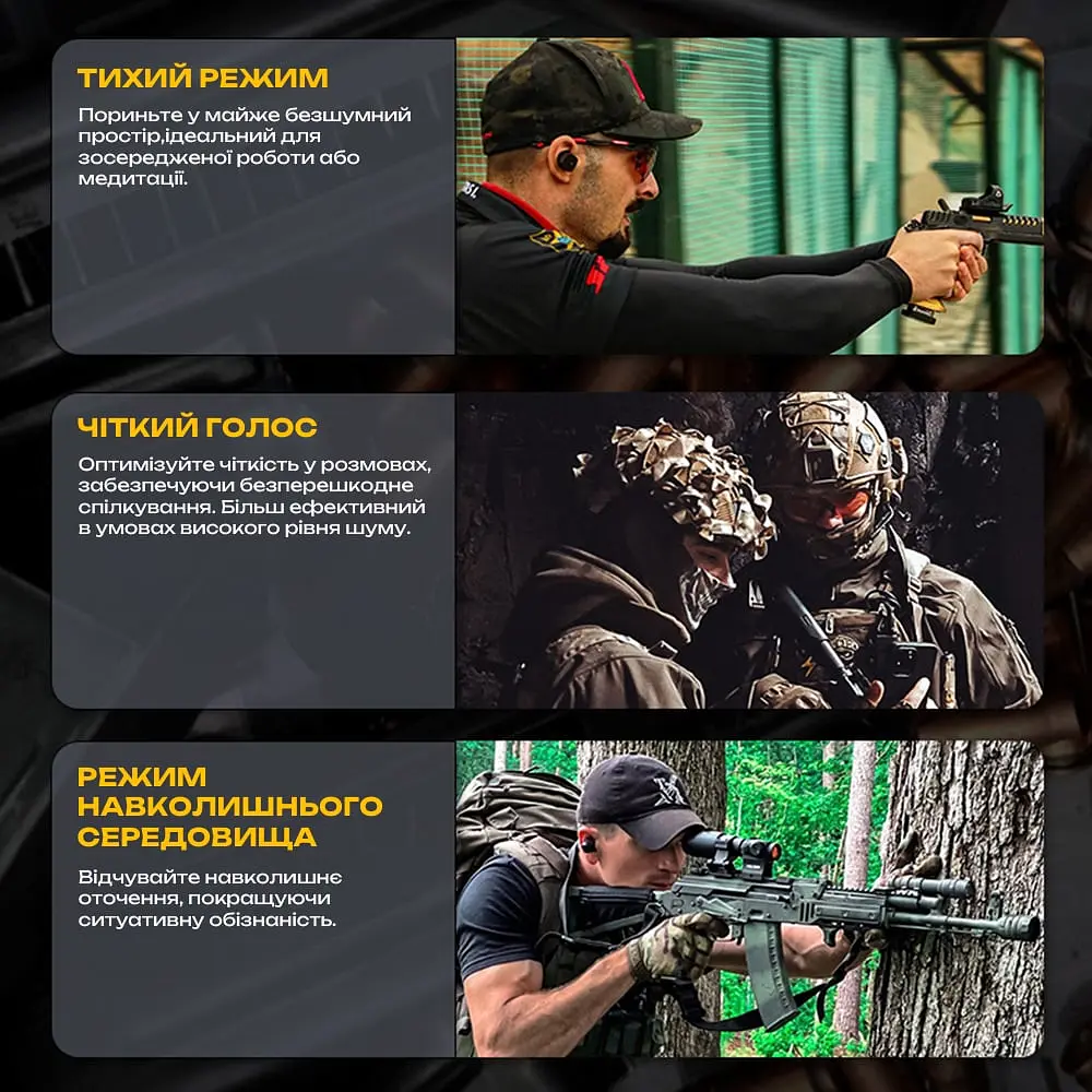 Активні захисні навушники (беруші) Earmor M20T PRO Black з Bluetooth 5.4 (96-00107) - фото 11