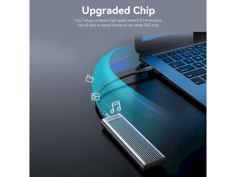 Кишеня зовнішня Vention KPKH0 NVMe PCIe M.2 to USB 3.2 Space Gray - фото 9