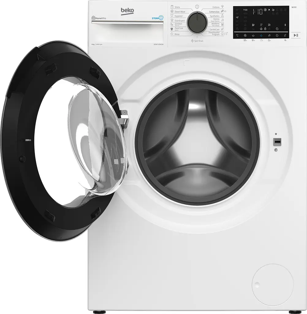 Пральна машина Beko фронтальна, 9кг, 1400, A+++, 55см, дисплей, SMART, ПАР, інвертор, білий (B3WFU5943W) - фото 4