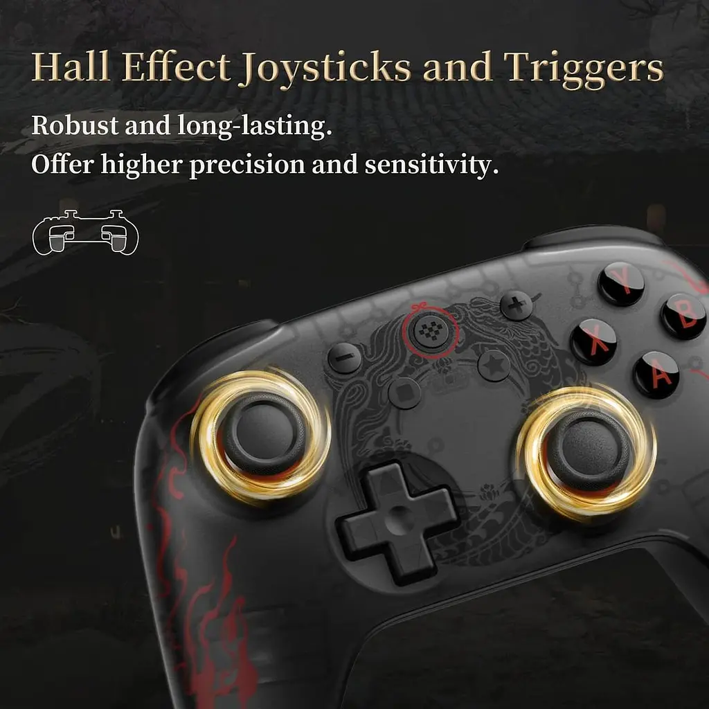 Геймпад 8bitdo Ultimate 2C Black Myth WuKong з ефектом Холла для Windows 10, 11, Android - фото 2