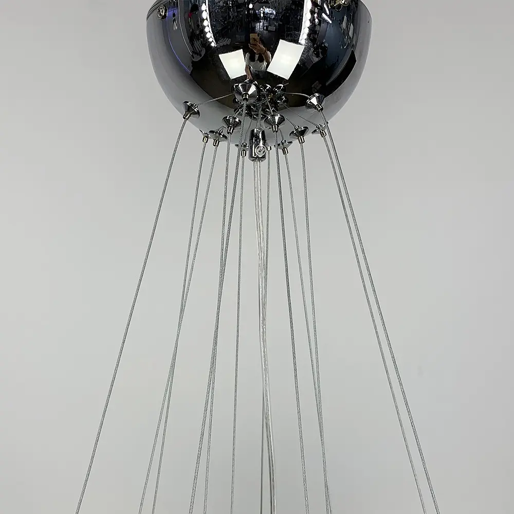 Люстра-пучок на 12 графитовых плафонах Line.F MJ 140-650 CH+CR - фото 2