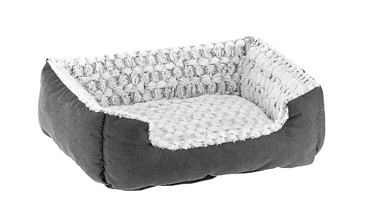 Лежак для собак і котів Ferplast Sweetie 55 зі штучним хутром сірий 55x48x18 см 81064599