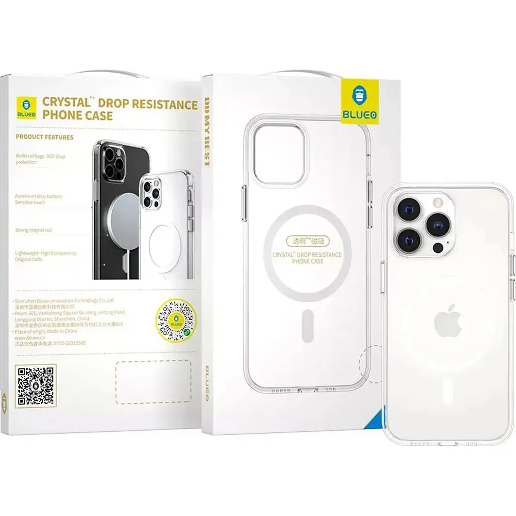 Чохол Blueo Crystal Drop Pro Resistance with MagSafe для Apple iPhone 15 Pro Max Transparent (B41-I15PMTR) [115262] - фото 4