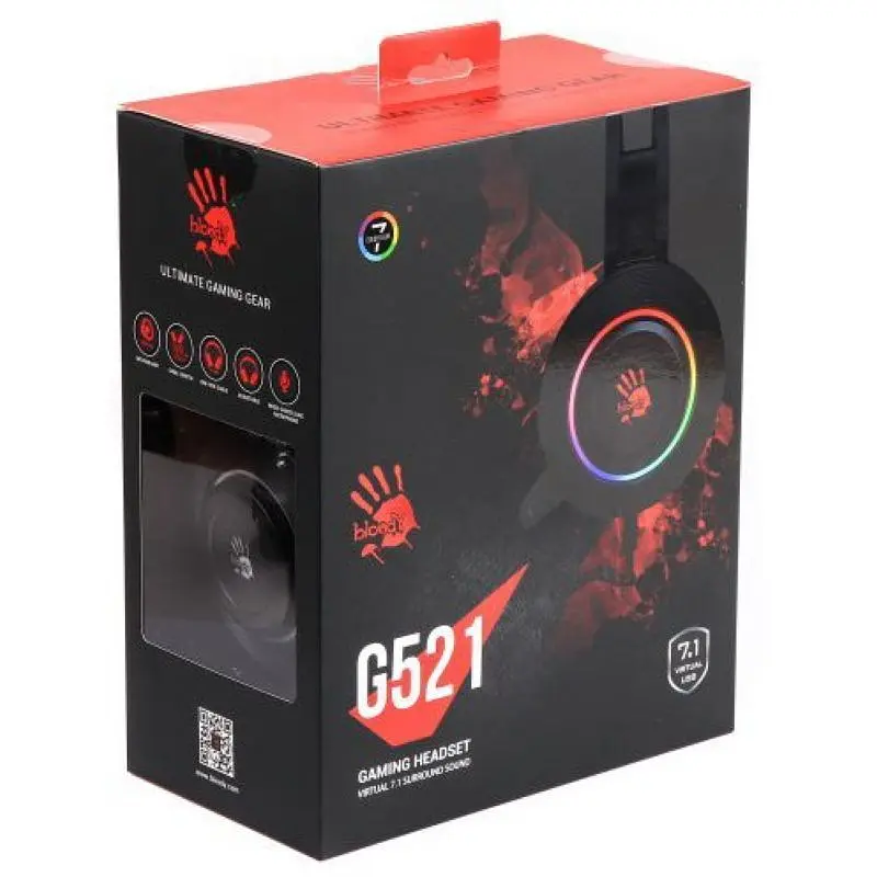 Гарнітура ігрова Bloody G521 Black (4711421952125) - фото 5
