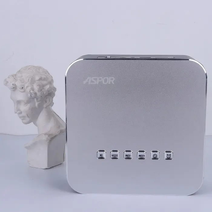 Портативна акустика Aspor Bluetooth A660 20 ВТ із дисплеєм срібляста - фото 5