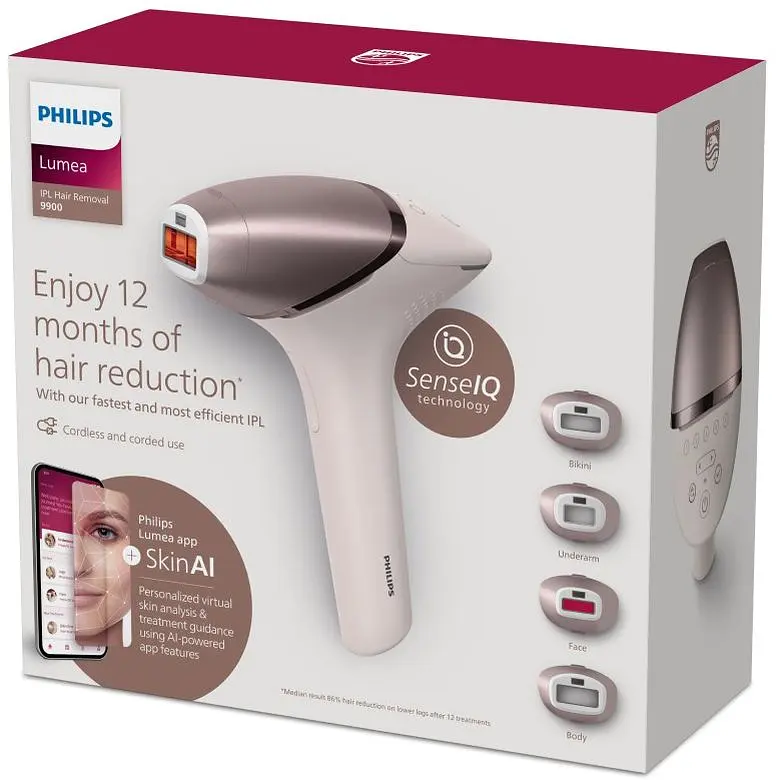 Фотоэпилятор Philips Lumea IPL 9900 Series розовый (BRI977/00) - фото 2