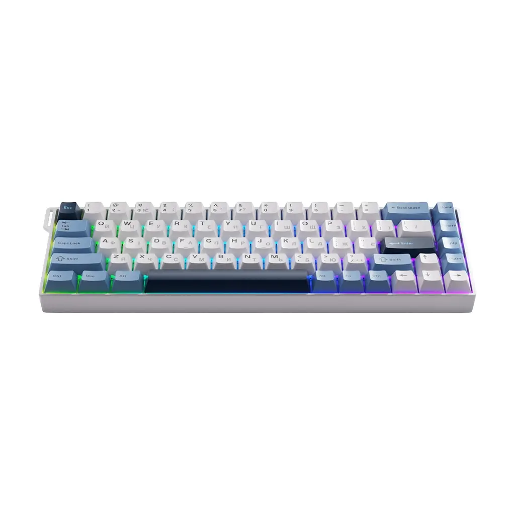 Клавіатура Ajazz AK680 V2 Ice Island Magnetic Switch USB UA Gray/Black (AK680-V2-I-GB) - фото 3