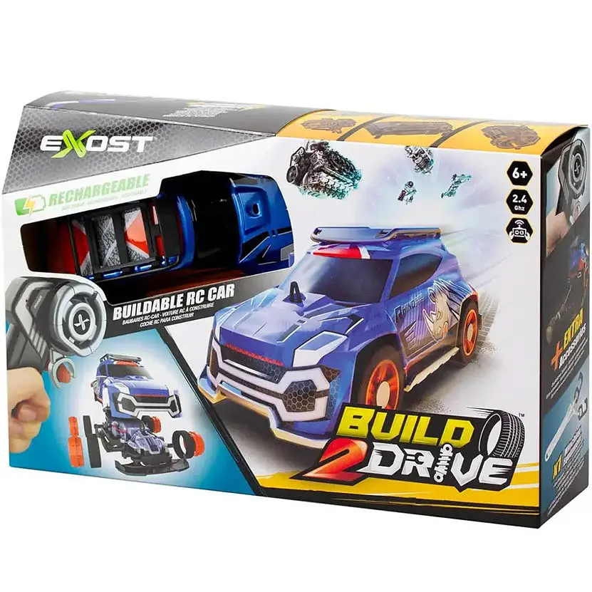 Ігровий набір Silverlit Exost Build 2 Drive Super Sports на радіокеруванні 2.4 ГГц синій (20702) - фото 5