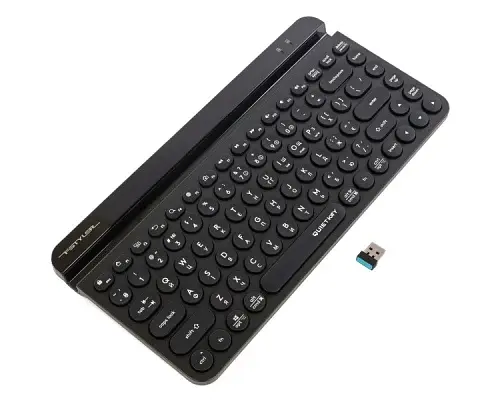 Клавіатура A4Tech FBK30 Fstyler, Black, Bluetooth / 2.4 GHz / USB, 1 х AA, мембранні/плоскі/круглі кнопки (86 шт.), радіус дії до 10 м - фото 3