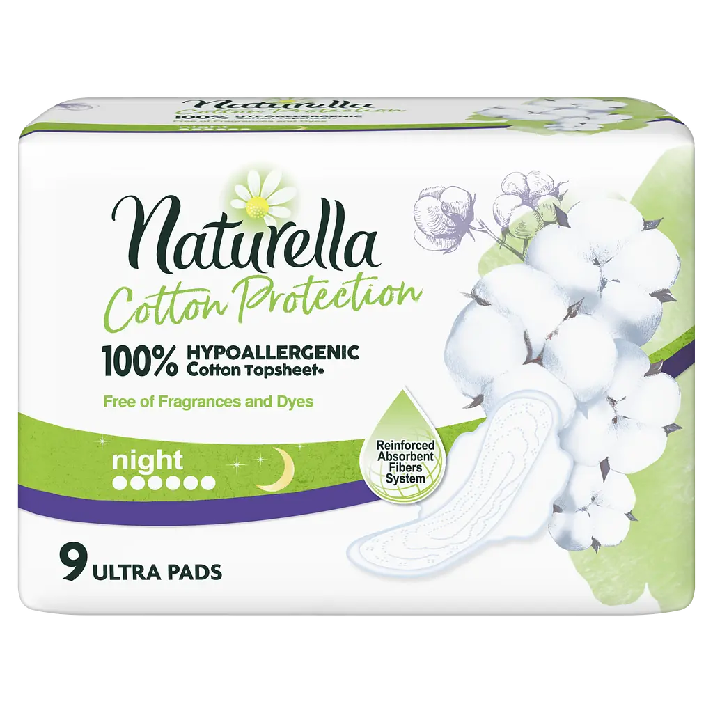 Гігієнічні прокладки Naturella Cotton Protection Ultra Night, 9 шт. - фото 2