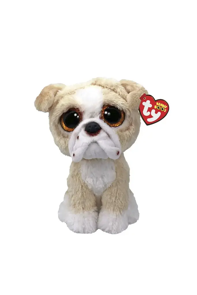 Дитяча м'яконабивна іграшка TY Beanie Boos англійський бульдог "POOCH" TY 37371 ЦБ-00289211