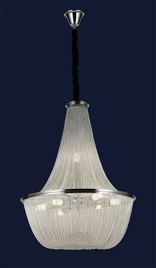 Люстра стельова LED Levistella 908D0029-8 Silver, 8 ламп, E14, срібний метал, неокласичний стиль - фото 2