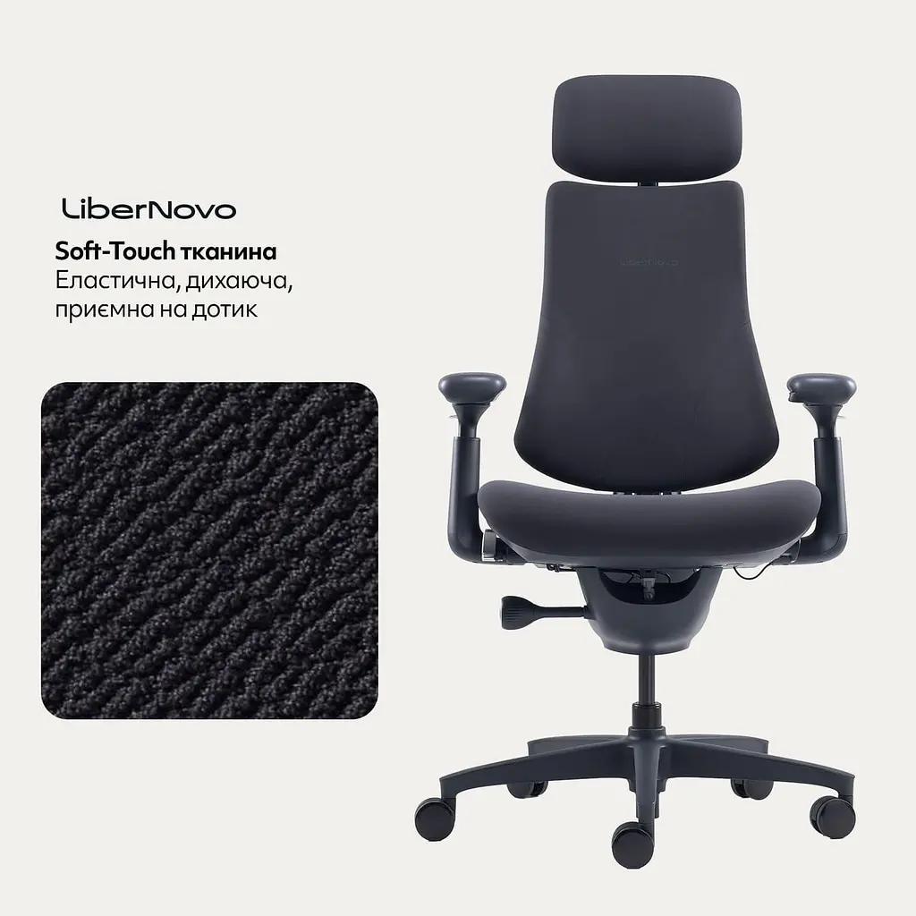 Ігрове крісло LiberNovo Omni Midnight Black (CP-GW-0000015-00-01) - фото 8