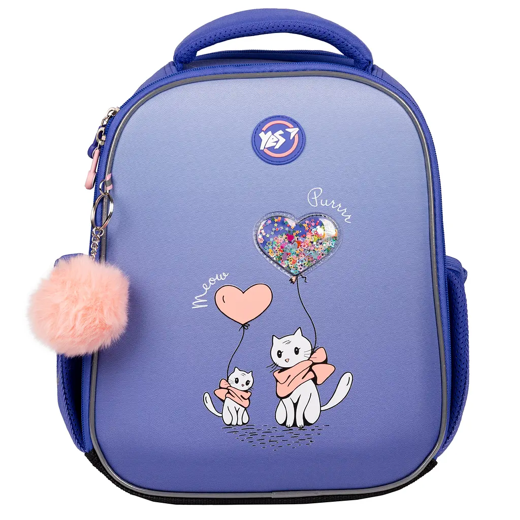 Рюкзак каркасний YES H-100 Purr Meow 35х28х15 см Бузковий (559841) - фото 2