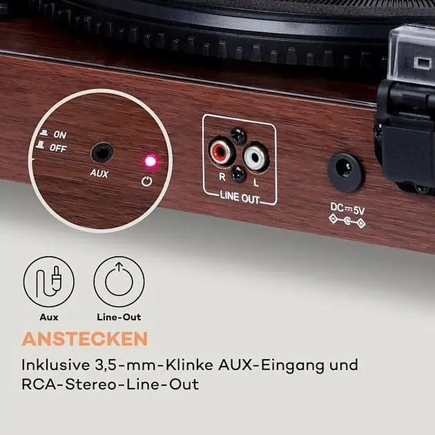 Проигрыватель винила Auna TT-Classic Light (10038898) - фото 7