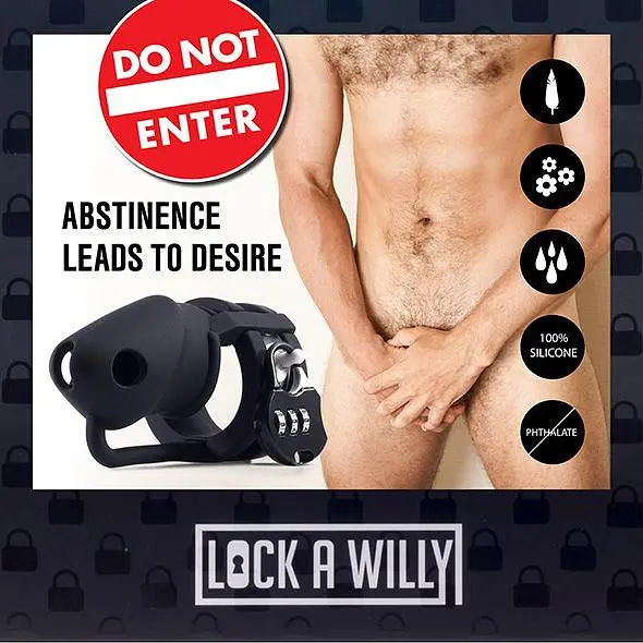 Пояс вірності для чоловіків Lock-a-Willy (чорний) - фото 5