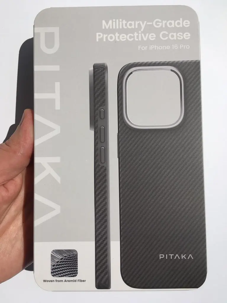 Оригінальний протиударний чохол Pitaka Military-Grade Protective Case MagSafe для iPhone 16 Pro (6.3") 600D Black/Grey KI1601PPA - фото 2