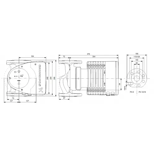 Циркуляційний насос Grundfos Magna1 50-150 F 280 (99221337) - фото 2