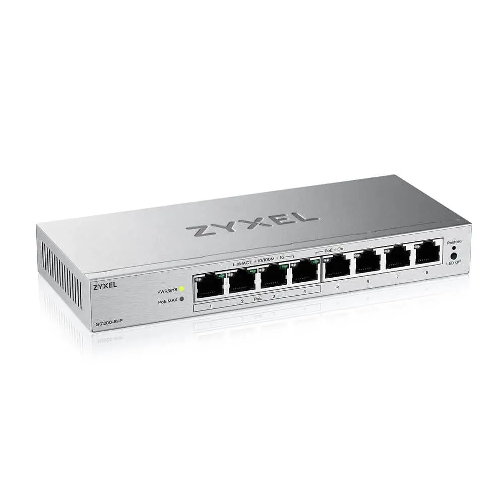 Комутатор ZYXEL GS1200-8HP v3 (GS1200-8HPV3-EU0101F) - фото 2