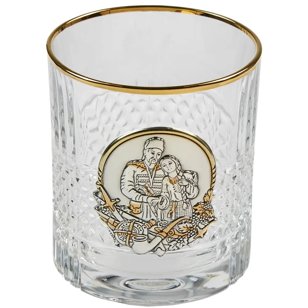 Подарочный набор стаканов для виски Boss Crystal "Гербовый с казаками" графин - фото 9