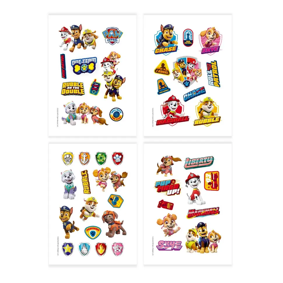 Набор детских временных татуировок Paw Patrol Команда 200435, 4 листа - фото 3