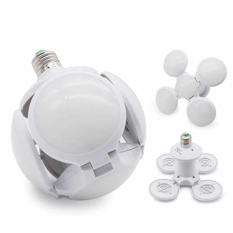лампочка-люстра світлодіодна розкладна LED-лампа 40 Вт 220 В E27 Football UFO Lamp біла - фото 6