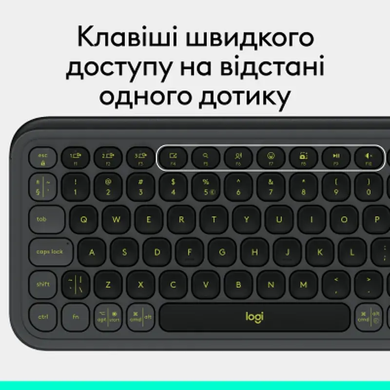 Клавіатура Logitech POP Icon Keys Bluetooth UA Graphite (920-013157) - фото 8