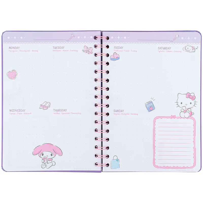 Щоденник шкільний Kite Kuromi на спіралі тверда обкладинка (HK25-438-1) - фото 3