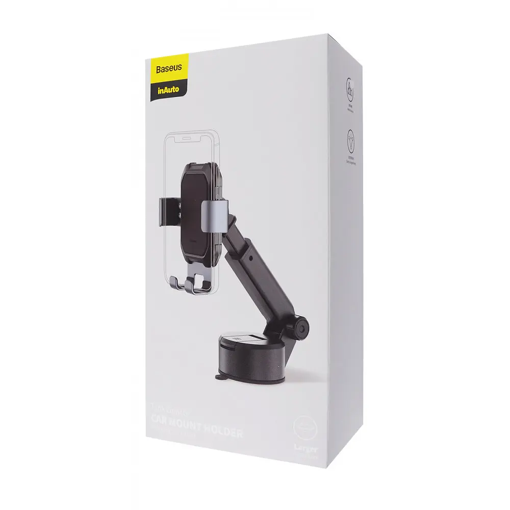 Тримач в машину Baseus Tank Gravity Car Mount With Suction Base silver (SUYL-TK0S) - фото 2