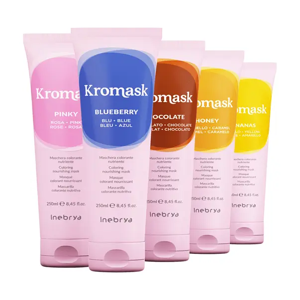 Тонувальна маска для волосся Inebrya Kromask Pink Rosa рожева 250 мл - фото 2