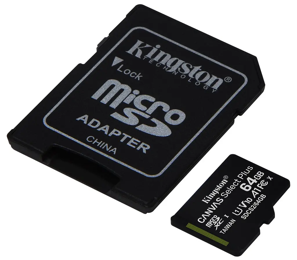 Карта пам'яті Kingston microSDXC 64GB Canvas Select Plus 100R A1 C10 + SD адаптер [SDCS2/64GB] [44878] - фото 3