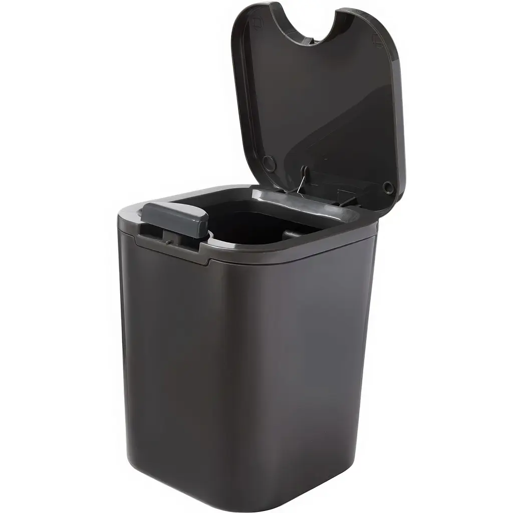Ведро для мусора MBM My Home с крышкой 2 л антрацит (BIN-06 2L ANTHRACITE) - фото 3