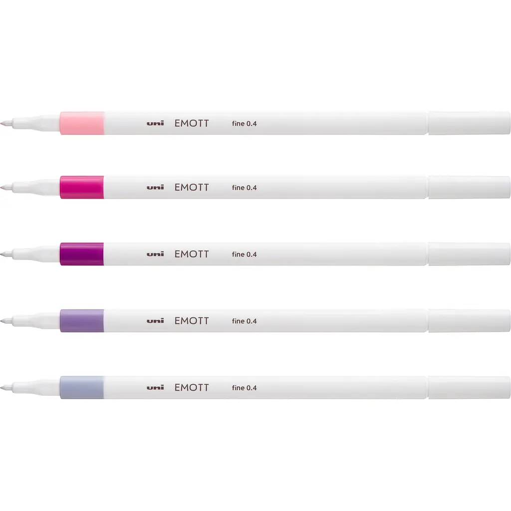 Набор лайнеров Uni Emott Fine Line Floral Color 0.4 мм 5 цветов (PEM-SY/5C.07FC) - фото 3