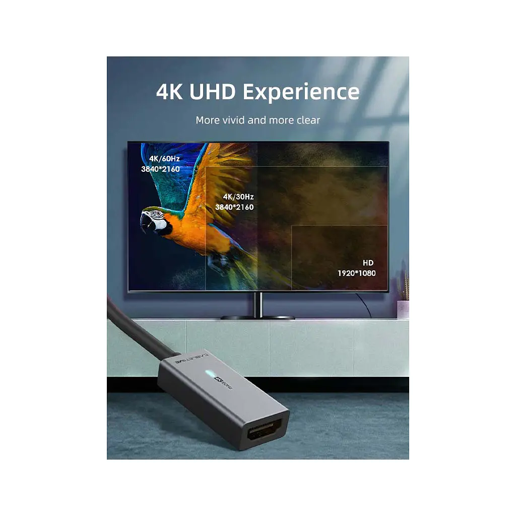 Перехідник miniDisplayPort M to HDMI F 0.15m 4K60Hz Cabletime (CA915347) - фото 3