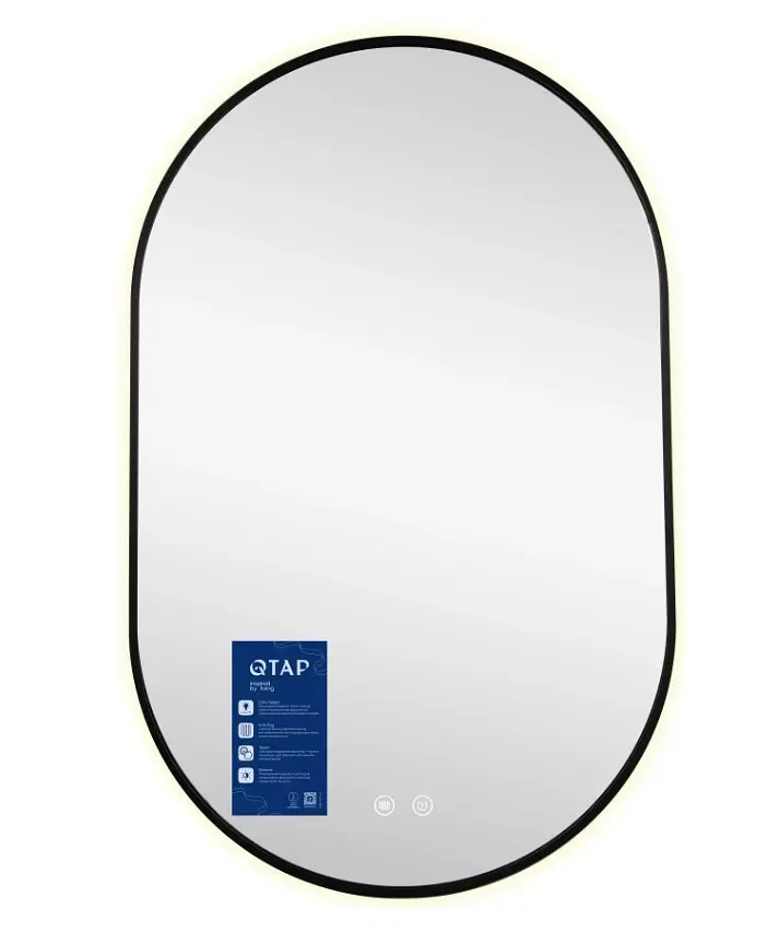 Дзеркало Qtap Scorpio (SC1) 500x800 мм, овальне, з LED-підсвіткою Touch QTSC500800 - фото 4