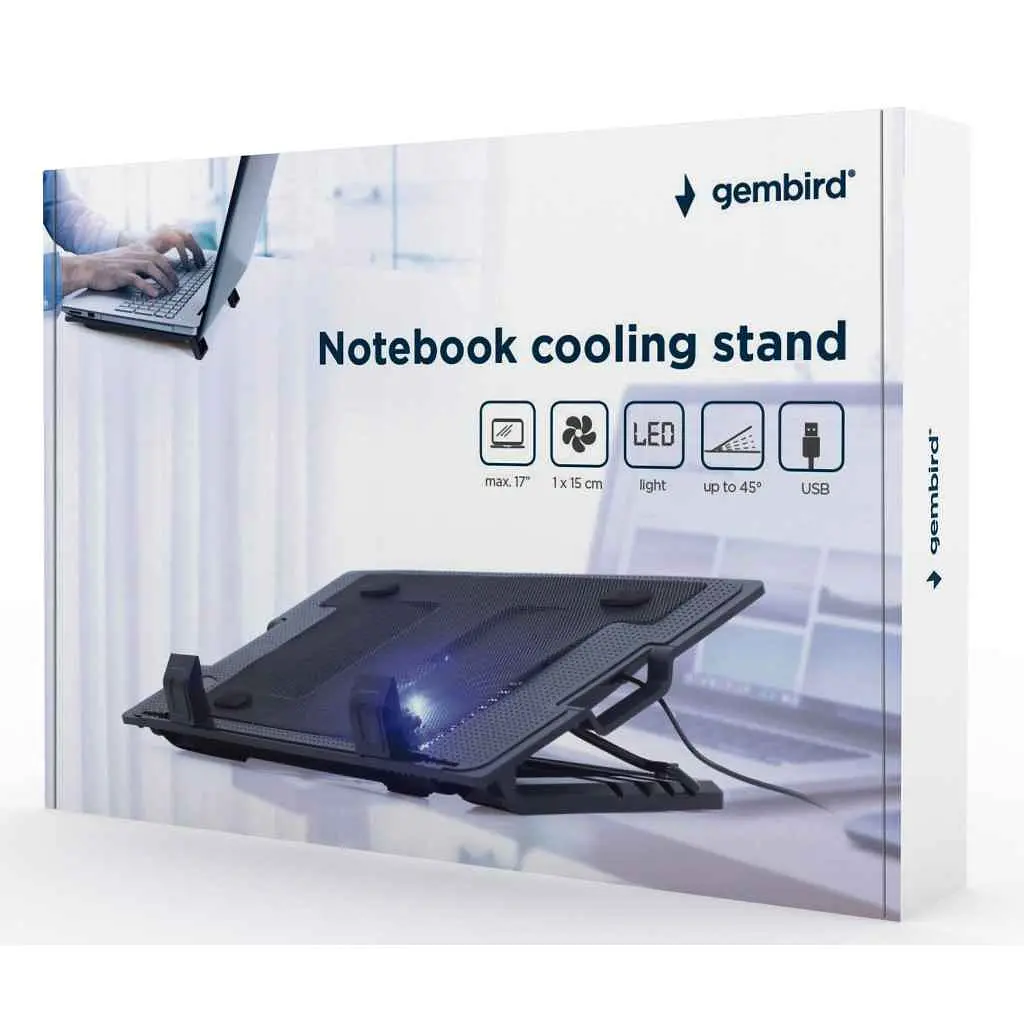 Підставка для ноутбука Gembird 17" Black (NBS-1F17T-01) - фото 5