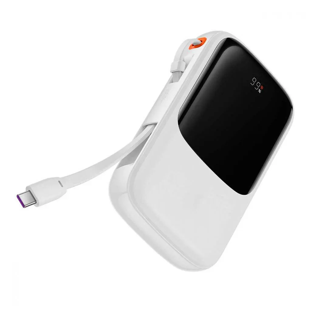 Внешняя батарея акб Baseus Qpow 10000 mAh 15 W Type-C PPQD050002 белая - фото 5